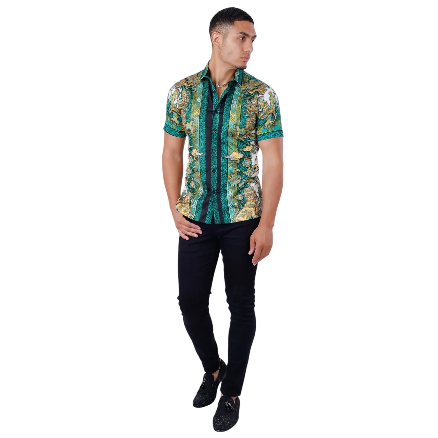 BARABAS: Flitstich Short Sleeve Dress Shirt 4SSR10